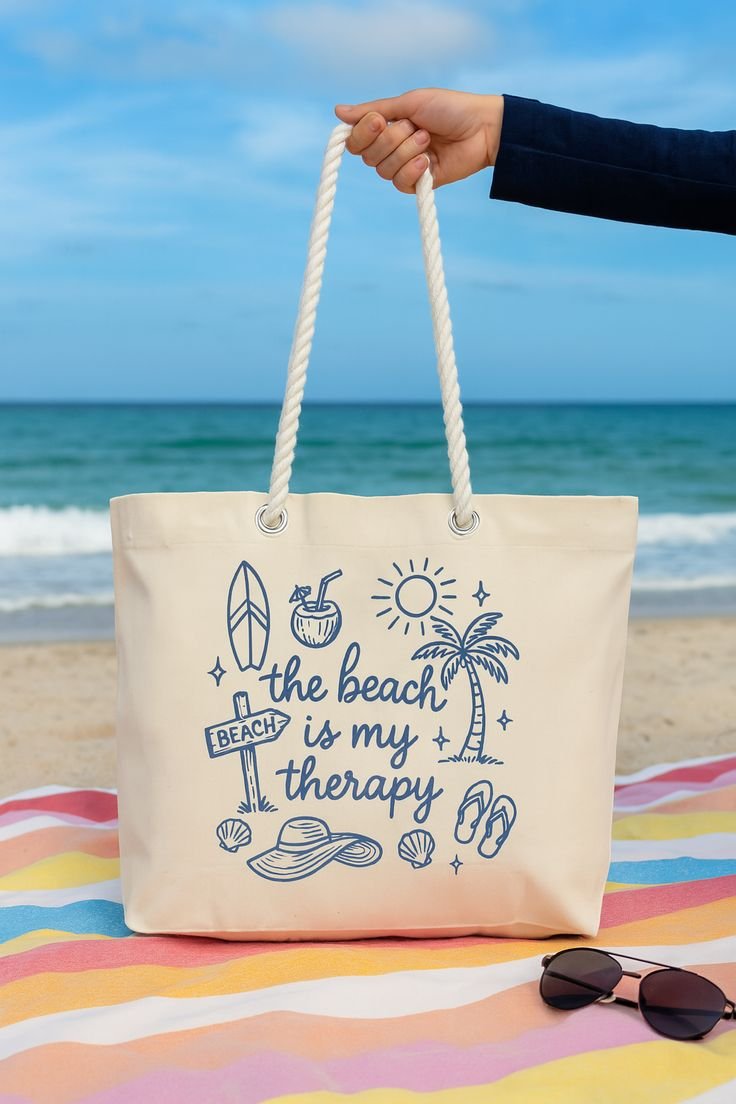 Beach tote bag